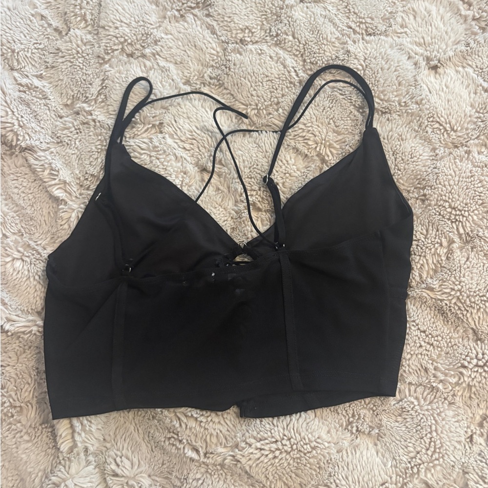 Garage Black Mesh Detail Top